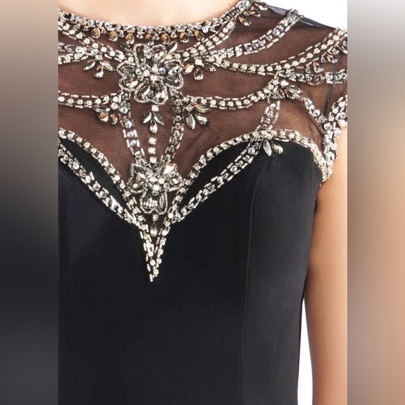 Mac Duggal Black Bodycon Cocktail Dress High Neck 65273N - Picture 5 of 15